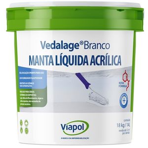 Manta Líquida Acrilica Vedalaje Branca (Balde 14 kg) - VIAPOL