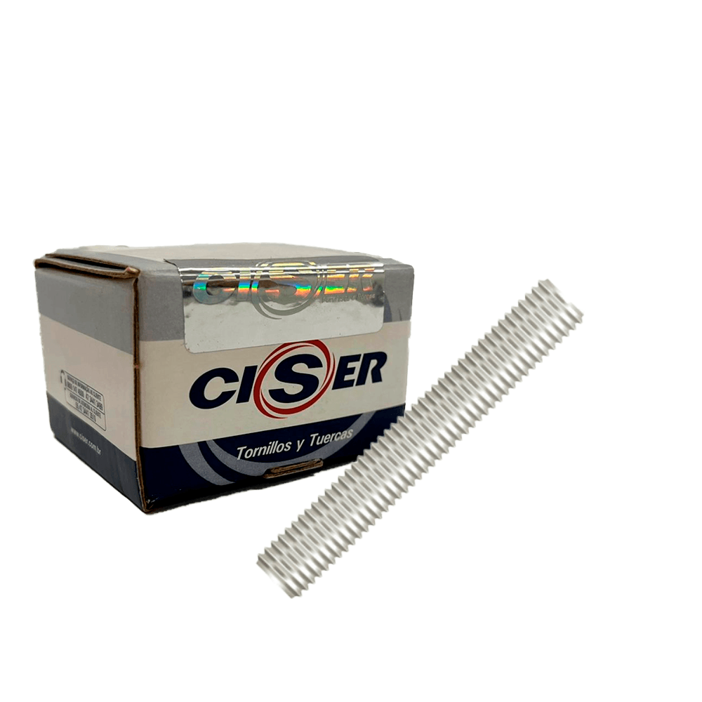 Barra Roscada Aço 1/2 X 1000 ZN Zincado Branco - CISER
