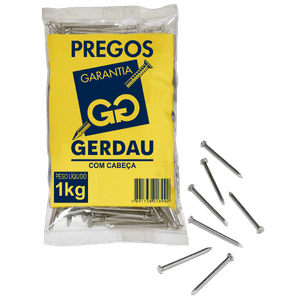 Prego Polido com Cabeça 19x36 1kg - Gerdau