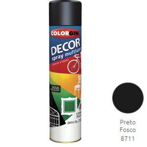 Tinta Spray Colorgin Decor Preto Fosco - Sherwin Williams
