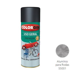 Tinta Spray Colorgin Uso Geral Premium ME Aluminio para Rodas - Sherwin Williams