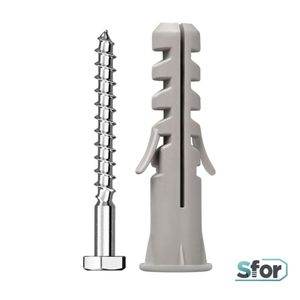 Parafuso Sextavado Soberbo 1/4X55MM + Bucha Nylon 10MM Pacote com 25 peças - Sfor