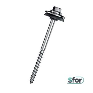 Parafuso Para Telha com Arruela Vedação 5/16X130MM Cartela com 4 peças - Sfor