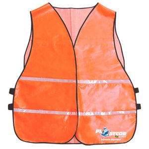 Colete Jaqueta Laranja e Branco com Refletivo Tamanho G - Plastcor