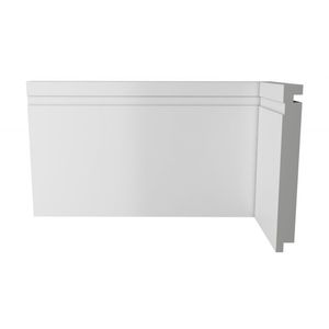Rodapé em Poliestireno 15cm Frisado Branco (barra com 2,40m) - BERGER