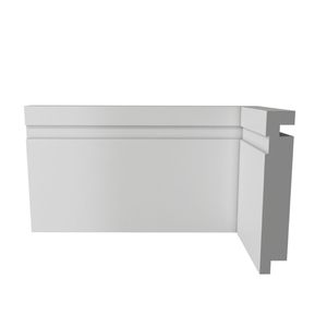 Rodapé em Poliestireno 10cm Frisado Branco (barra com 2,40m) - BERGER