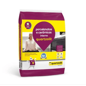 Argamassa Porcelanato Interno Cinza Saco 20kg - WEBER QUARTZOLIT