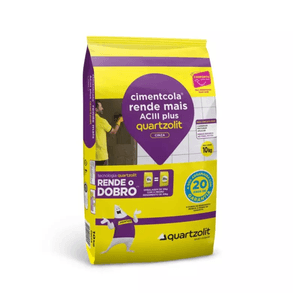 CimentCola Rende Mais AC-3 Plus Cinza Saco 10kg - Weber Quartzolit