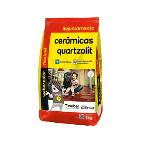 Rejunte Flexível Color Branco (Saco 1Kg) - Weber Quartzolit