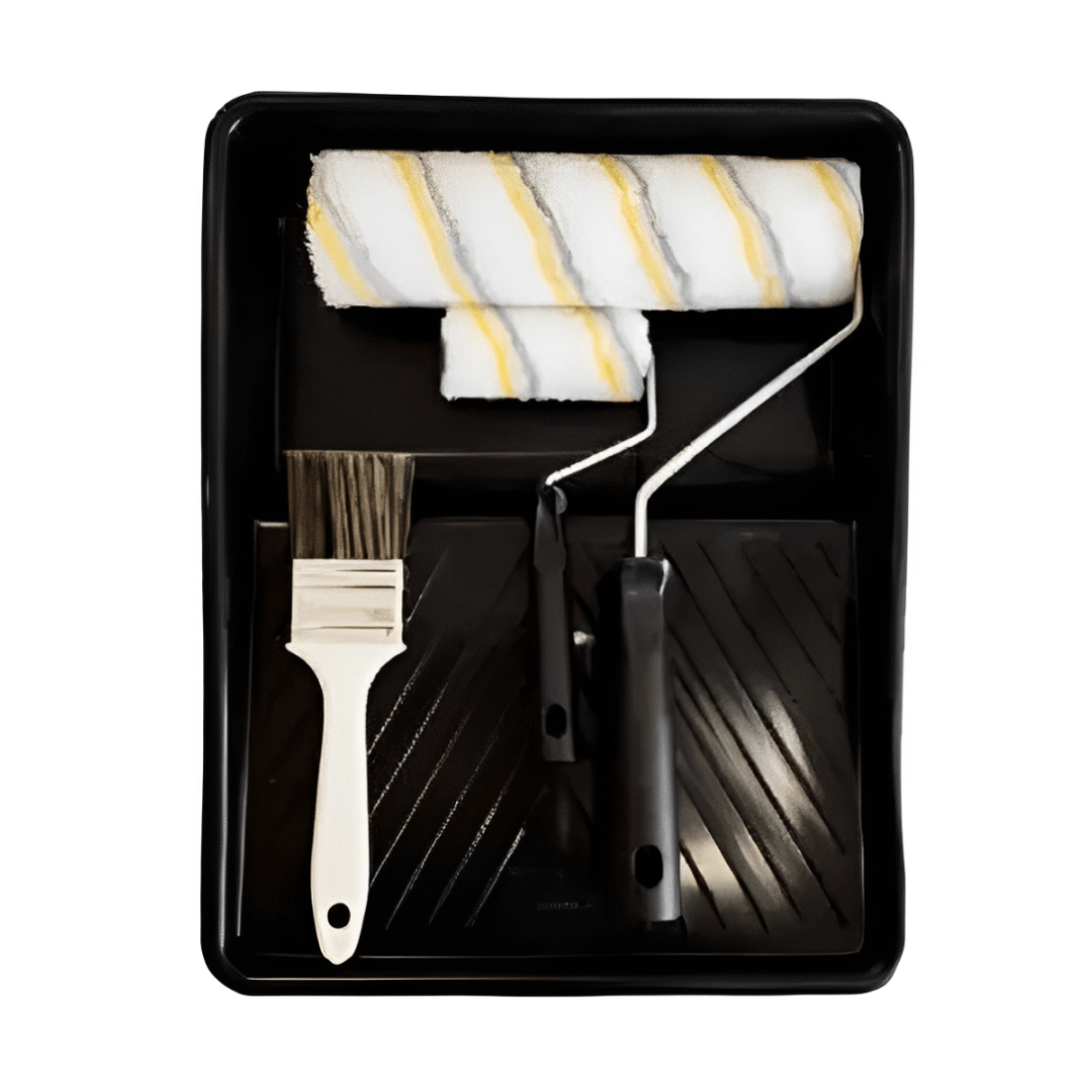 Kit Pintura C/ 4 Peças Bandeja 2 Rolos + Suporte - COMPEL