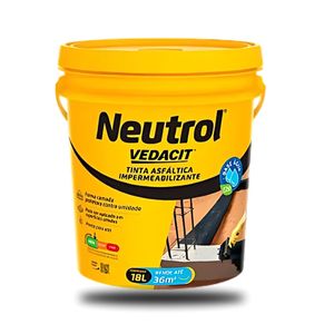 Neutrol Acqua Tinta Asfáltica Base Àgua Balde 18L - VEDACIT