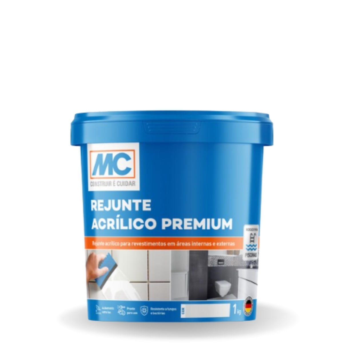Rejunte Acrilico Premium (Cinza Pote 1KG) MC-BAUCHEMIE